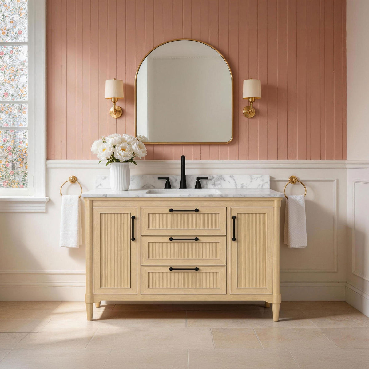 Vantara 48" Freestanding Single Vanity Cabinets with Fluted Texture