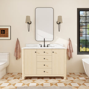 Canyon 48" Freestanding Single Vanity Cabinet with Curved Design