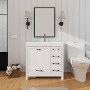 Modern 36’’ RTA Freestanding Vanity Cabinet Base with Larger Storage Room (Countertop & Sink Not Included) 浴室柜