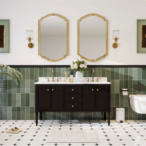 Verve 60" Freestanding Double Vanity Cabinets with Wall Mounted Options