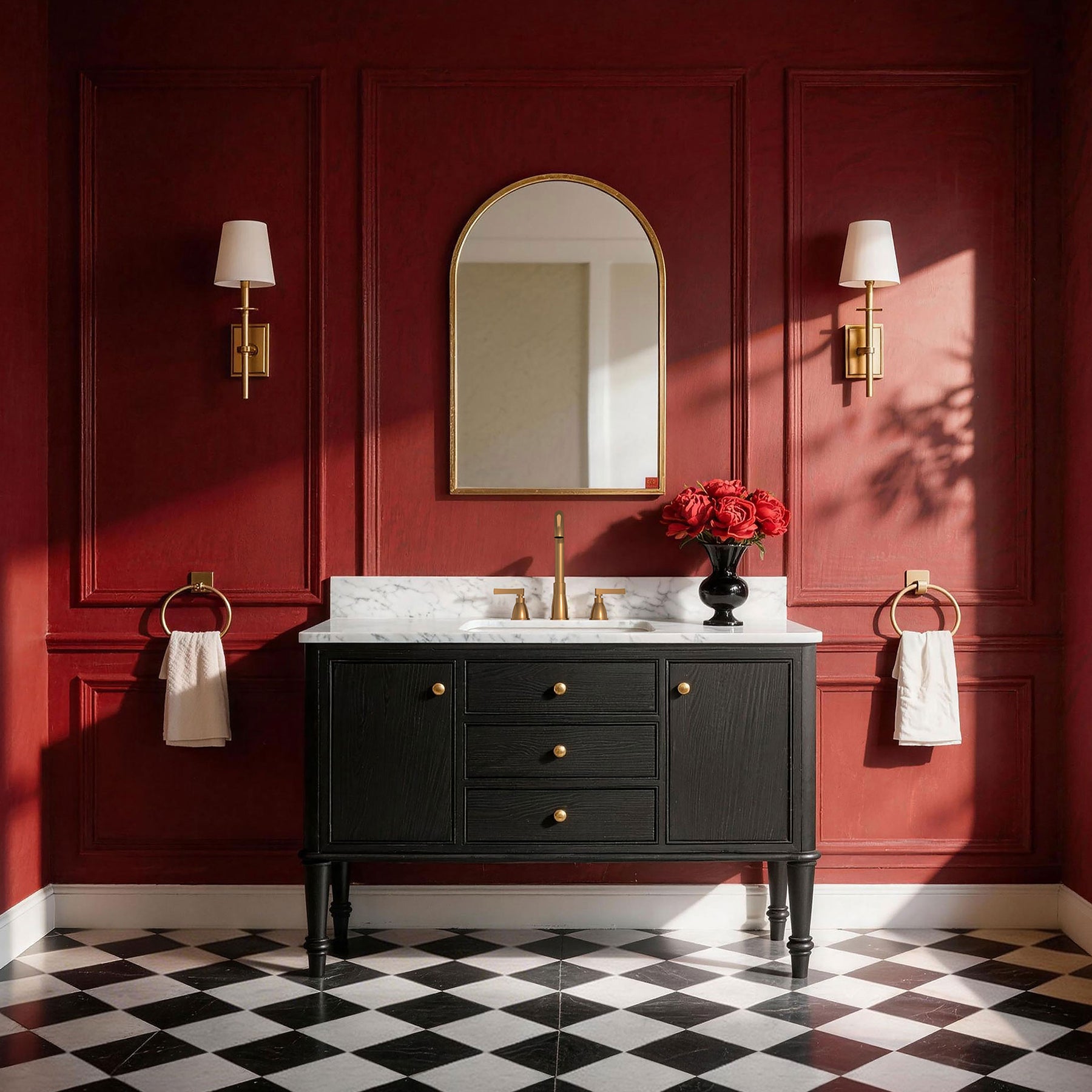 Verve 48" Freestanding Single Vanity - Bath Cabinet with Solid Wood, Artificial Stone Top(Assembled)