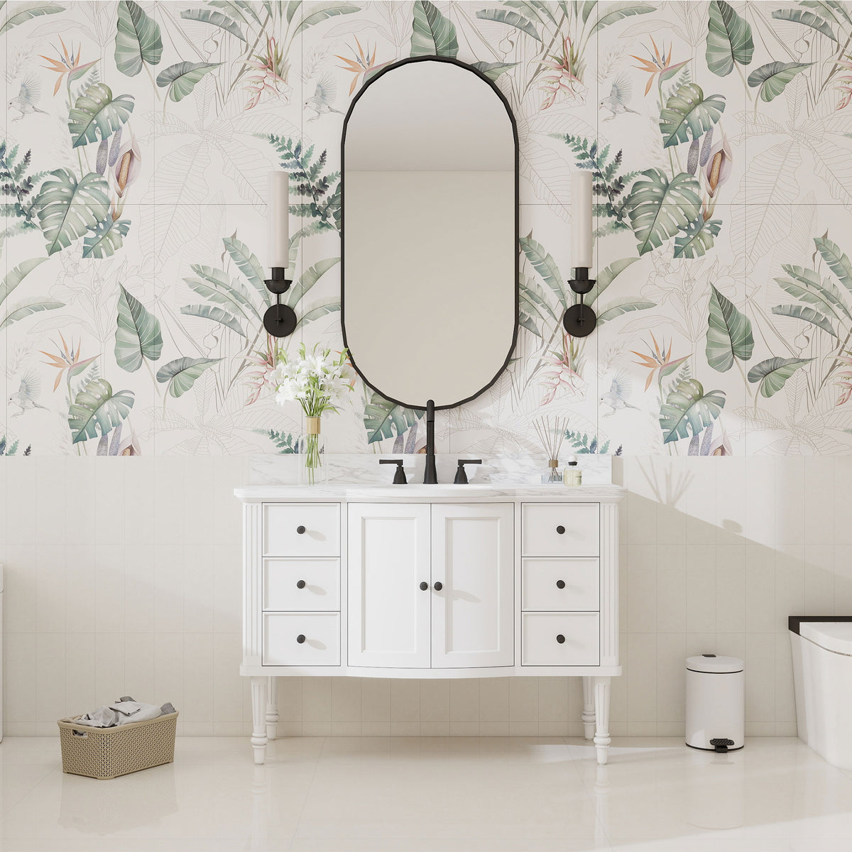 Elara 48" Freestanding Single Vanity  Cabinets with Solid Wood Legs