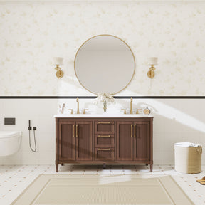 Vantara 60" Freestanding Double Vanity Cabinets with Fluted Texture