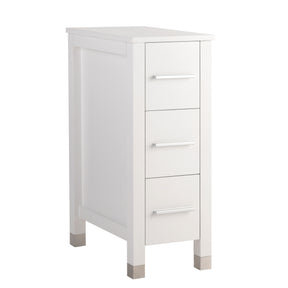 Eclife 12" Bathroom Storage Organizer with 3 Drawers - White