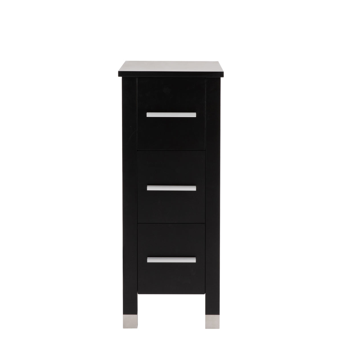 Eclife 12" Bathroom Storage Organizer with 3 Drawers - Black