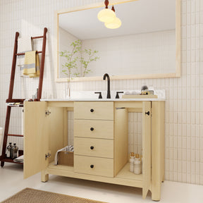 Canyon 48" Freestanding Single Vanity Cabinets with Curved Design