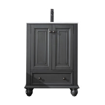Retro 24" Freestanding Single Vanity Cabinets with Gourd-shaped Feet