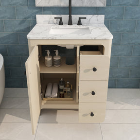 Canyon 30" Freestanding Single Vanity Cabinet with Curved Design