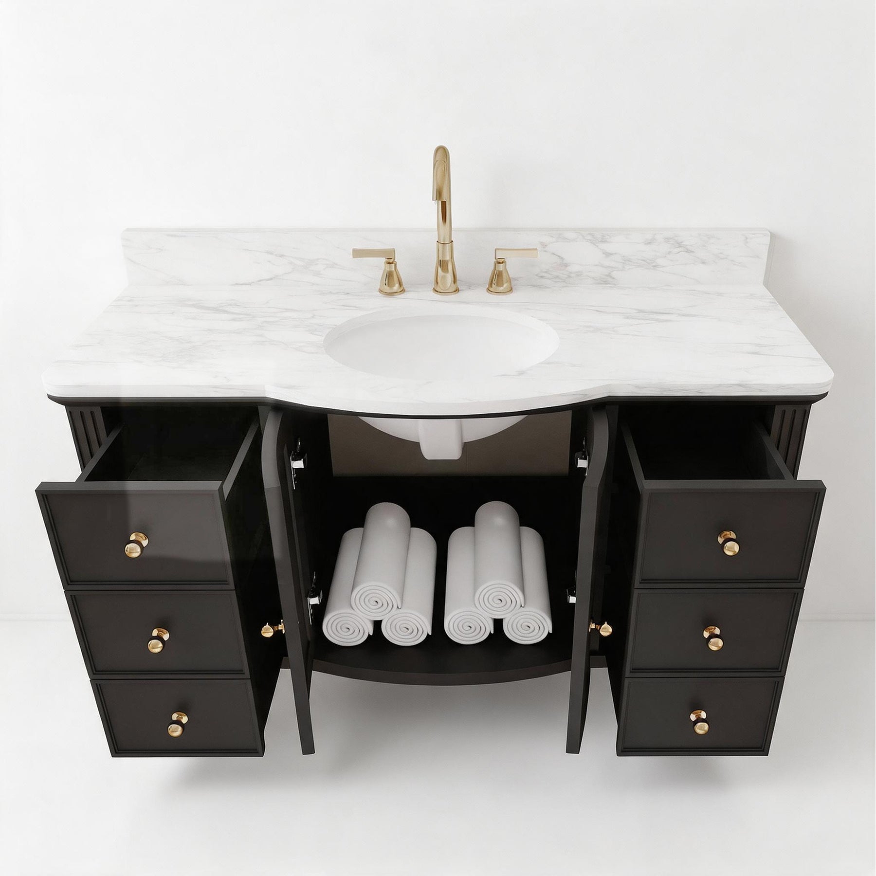 Elara 48" Freestanding Single Vanity  Cabinets with Solid Wood Legs