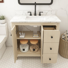 Canyon 36" Freestanding Single Vanity Cabinet with Curved Design