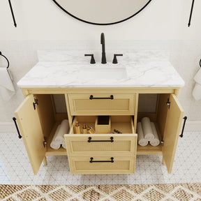 Vantara 48" Freestanding Single Vanity Cabinets with Fluted Texture