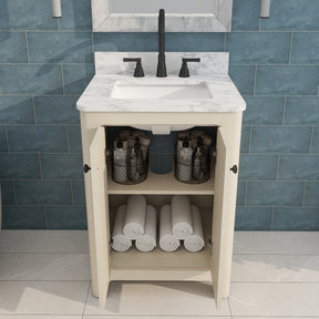 Canyon 24" Freestanding Single Vanity Cabinet with Curved Design