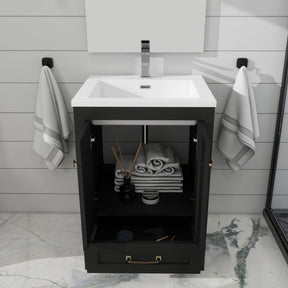 Modern 24’’ RTA Freestanding Vanity Cabinet Base with Larger Storage Room (Countertop & Sink Not Included) 浴室柜