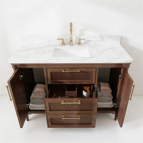 Vantara 48" Freestanding Single Vanity Cabinets with Fluted Texture