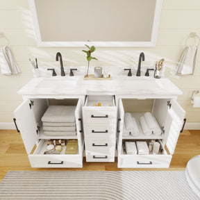 Nobilis 60" Freestanding Double Vanity Cabinets with Symmetrical Layout