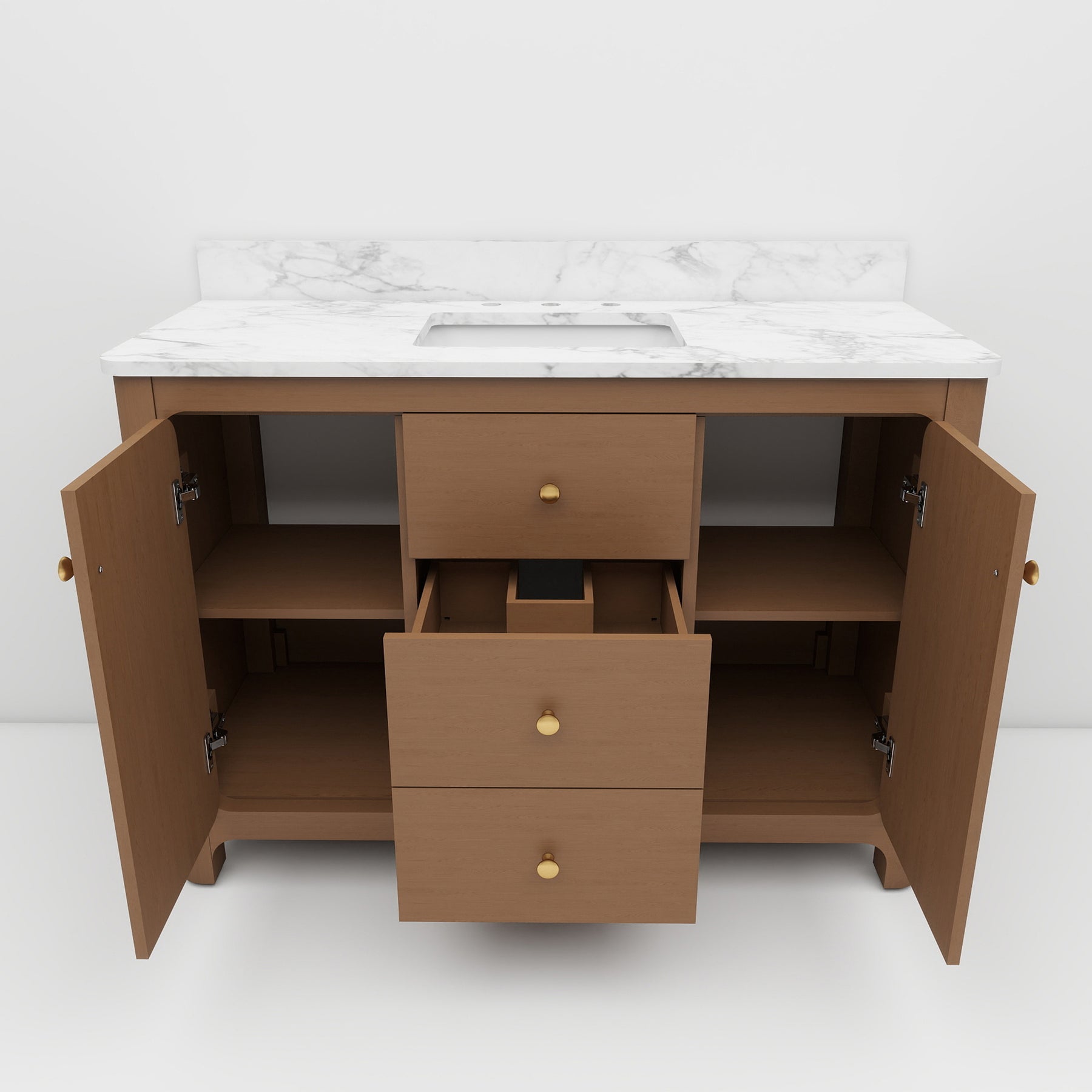 Canyon 48" Freestanding Single Sink Bathroom Vanity with 3-Drawer Design
