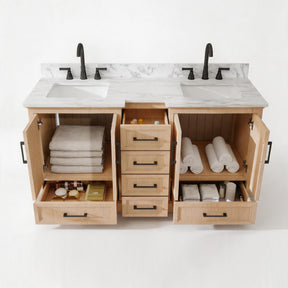 Nobilis 60" Freestanding Double Vanity Cabinets with Symmetrical Layout