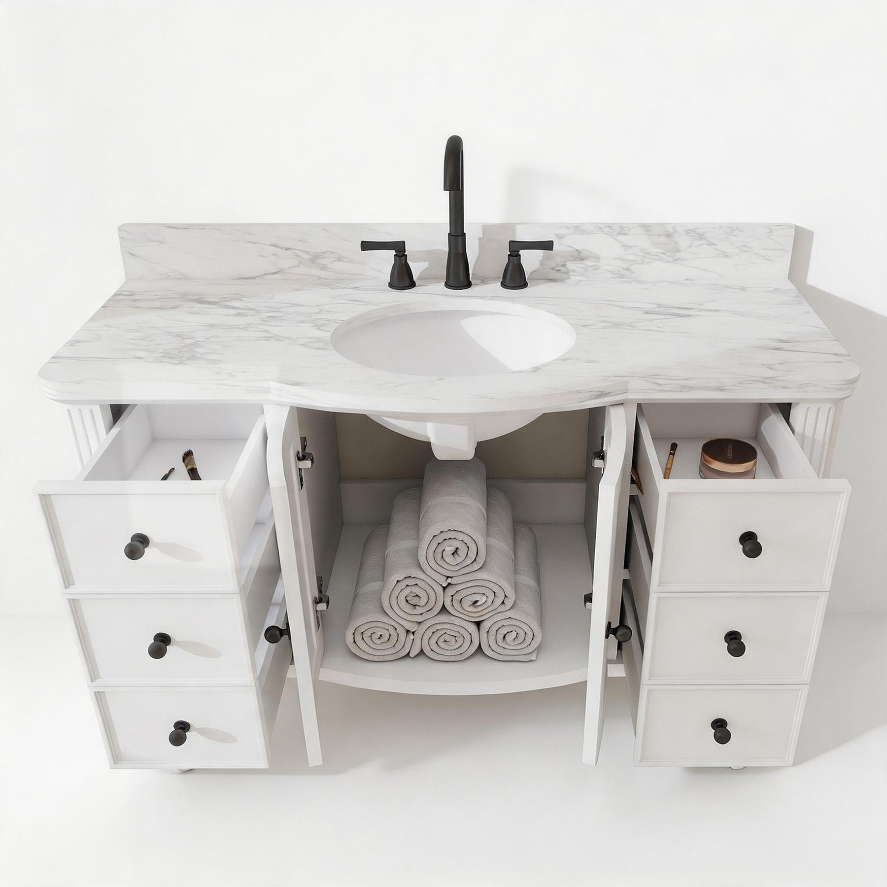 Elara 48" Freestanding Single Vanity  Cabinets with Solid Wood Legs