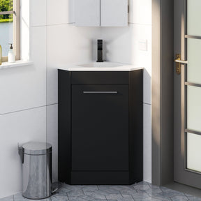 Corner 26’’ Freestanding Single Vanity Cabinets with Small Space Decor 浴室柜