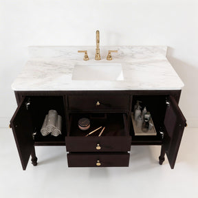 Verve 48" Freestanding Single Vanity - Bath Cabinet with Solid Wood, Artificial Stone Top(Assembled)