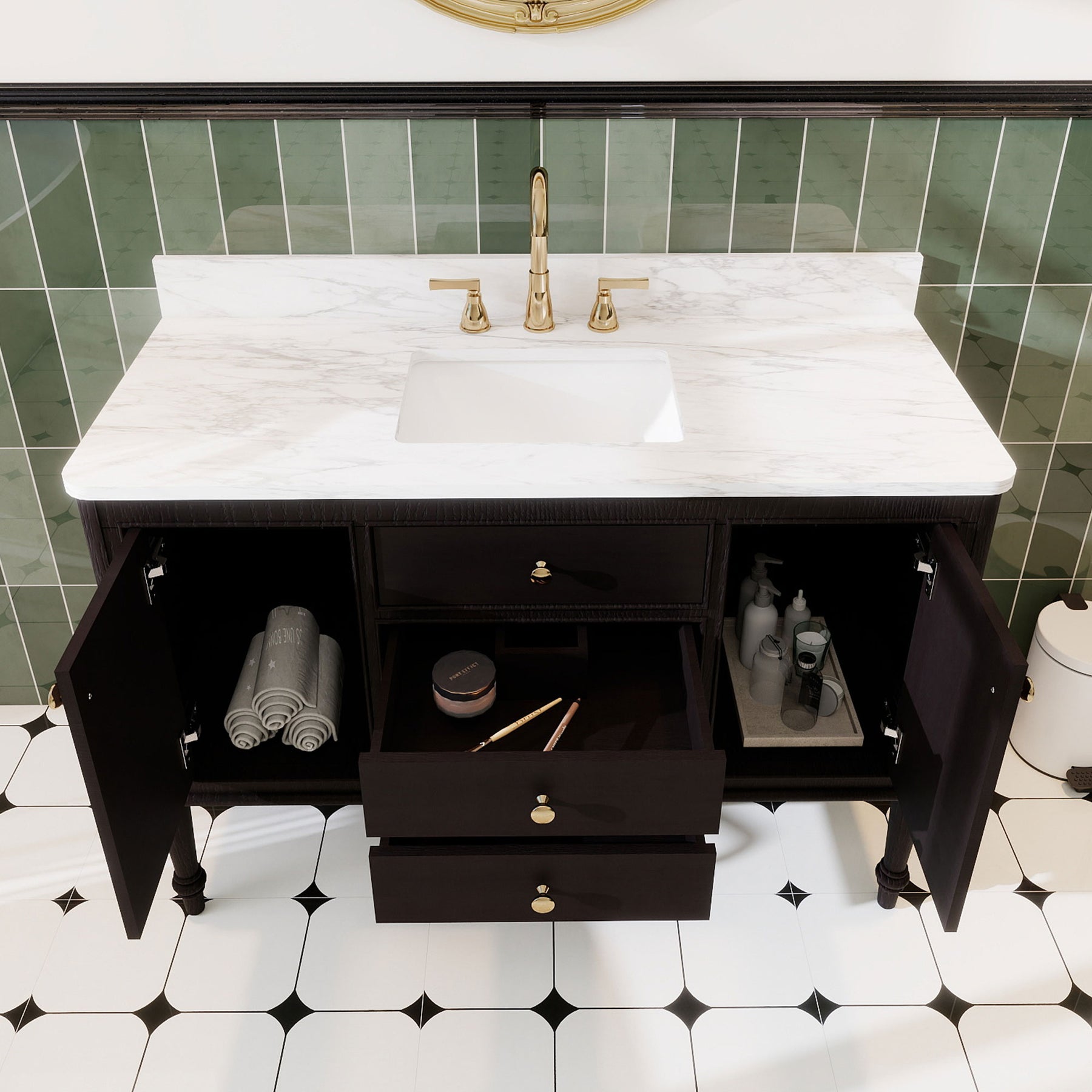 Verve 48" Freestanding Single Vanity Cabinets with Wall Mounted Options