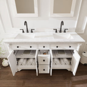Acro 60" Freestanding Double Vanity Cabinets with Arch Feet