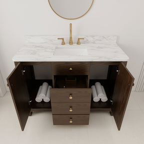 Canyon 48" Freestanding Single Vanity Cabinet with Curved Design