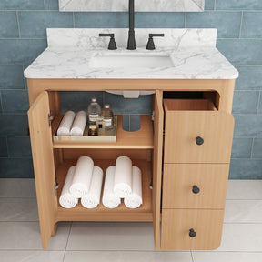 Canyon 36" Freestanding Single Vanity Cabinet with Curved Design