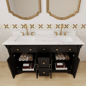 Acro 60" Freestanding Double Vanity Cabinets with Arch Feet