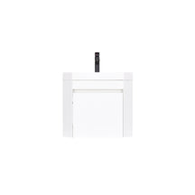 Corner 22" Wall Mounted Single Vanity Cabinet with Small Space Decor