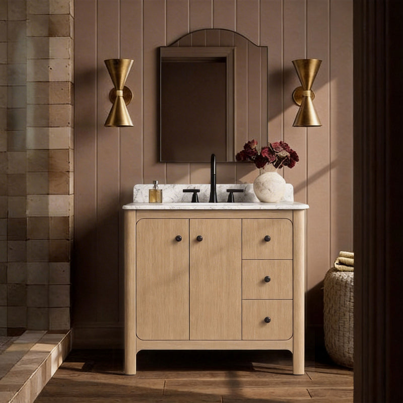 Warm Mid-Century Bathroom