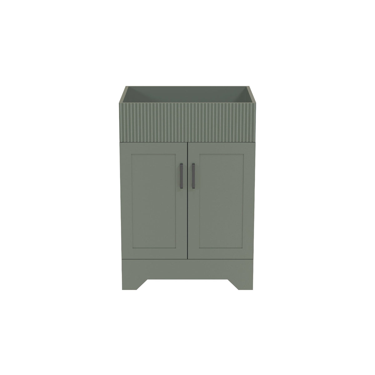 Waterfall 24’’ RTA Freestanding Vanity Cabinet Base with Vertical Striped Decor (Countertop & Sink Not Included) 浴室柜