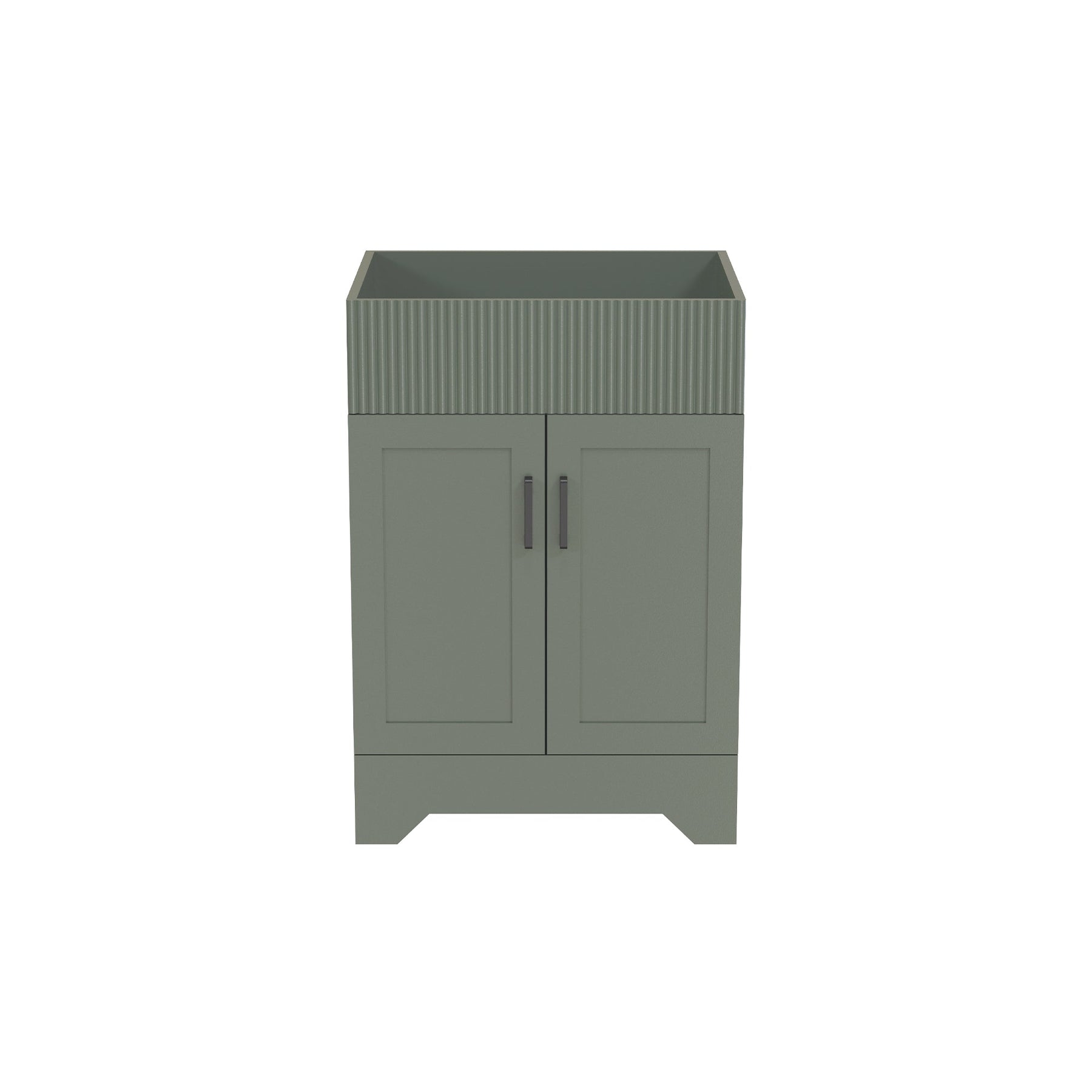 Waterfall 24’’ RTA Freestanding Vanity Cabinet Base with Vertical Striped Decor (Countertop & Sink Not Included) 浴室柜