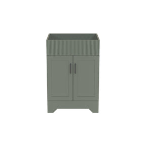 Waterfall 24’’ RTA Freestanding Vanity Cabinet Base with Vertical Striped Decor (Countertop & Sink Not Included) 浴室柜