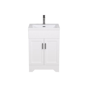24’’ Rectangular Integrated SMC Bathroom Sink with Faucet & Drain Kit (Fits eclife Modern-24 & Waterfall-24 Bases)