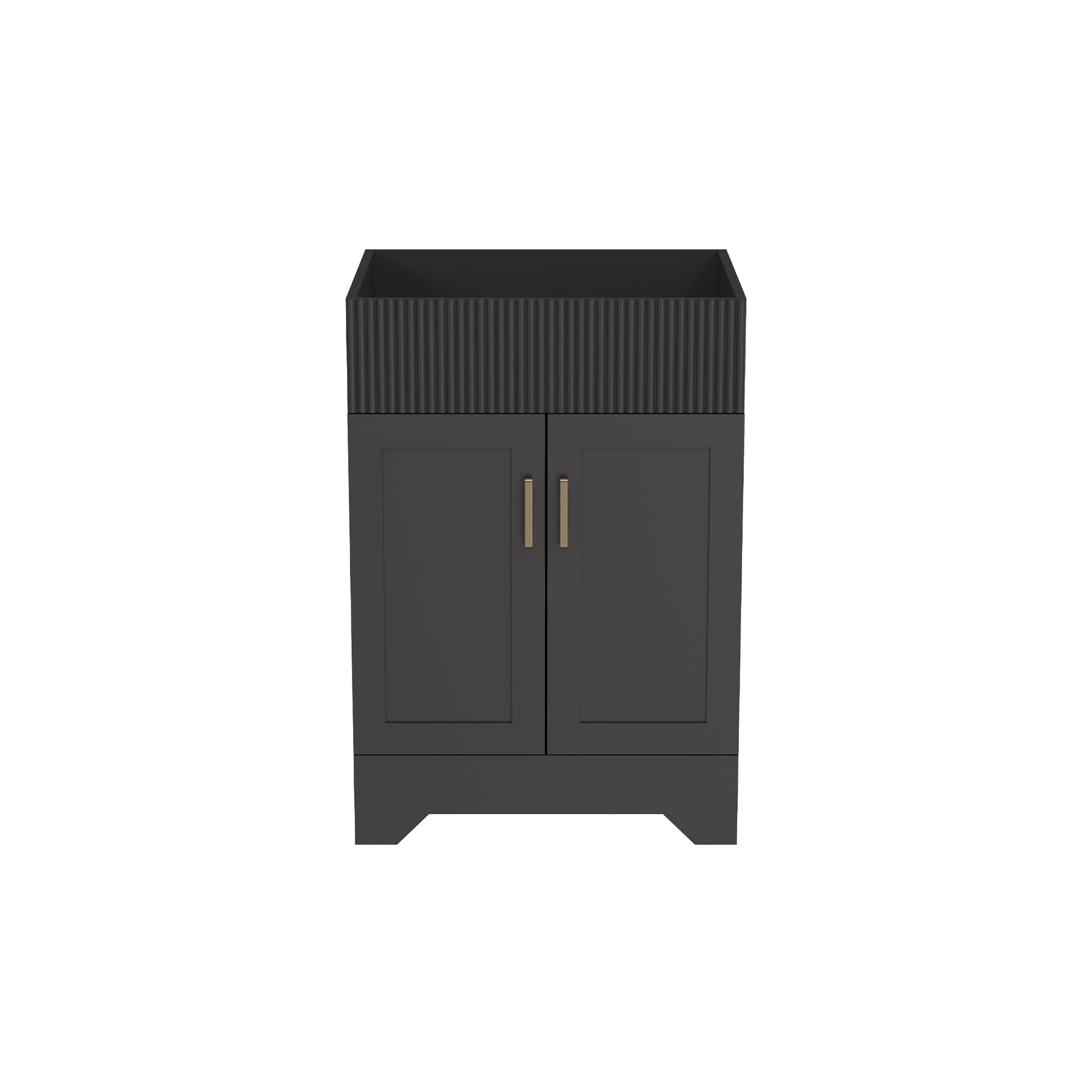 Waterfall 24’’ RTA Freestanding Vanity Cabinet Base with Vertical Striped Decor (Countertop & Sink Not Included) 浴室柜