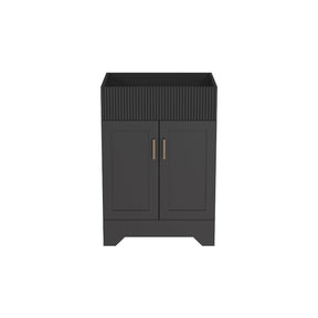 Waterfall 24’’ RTA Freestanding Vanity Cabinet Base with Vertical Striped Decor (Countertop & Sink Not Included) 浴室柜
