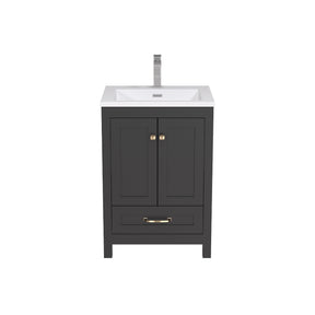 24’’ Rectangular Integrated SMC Bathroom Sink with Faucet & Drain Kit (Fits eclife Modern-24 & Waterfall-24 Bases)