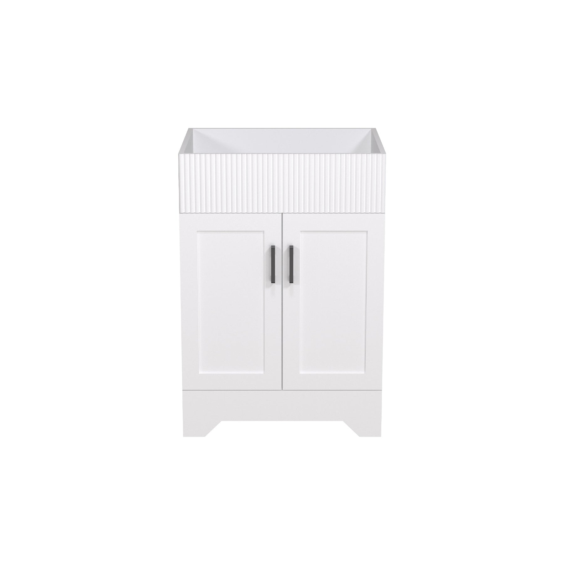 Waterfall 24’’ RTA Freestanding Vanity Cabinet Base with Vertical Striped Decor (Countertop & Sink Not Included) 浴室柜