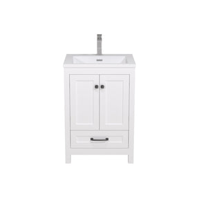 24’’ Rectangular Integrated SMC Bathroom Sink with Faucet & Drain Kit (Fits eclife Modern-24 & Waterfall-24 Bases)