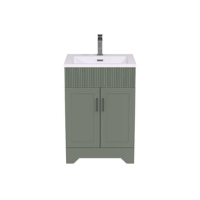 24’’ Rectangular Integrated SMC Bathroom Sink with Faucet & Drain Kit (Fits eclife Modern-24 & Waterfall-24 Bases)