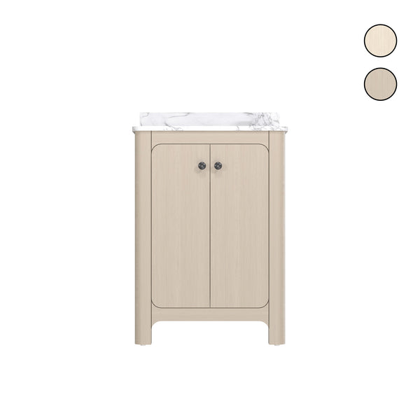 Canyon 24" Freestanding Single Vanity Cabinet with Curved Design
