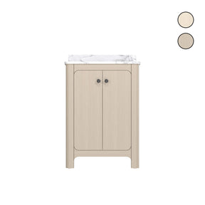 Canyon 24" Freestanding Single Vanity Cabinet with Curved Design