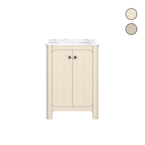 Canyon 24" Freestanding Single Vanity Cabinet with Curved Design