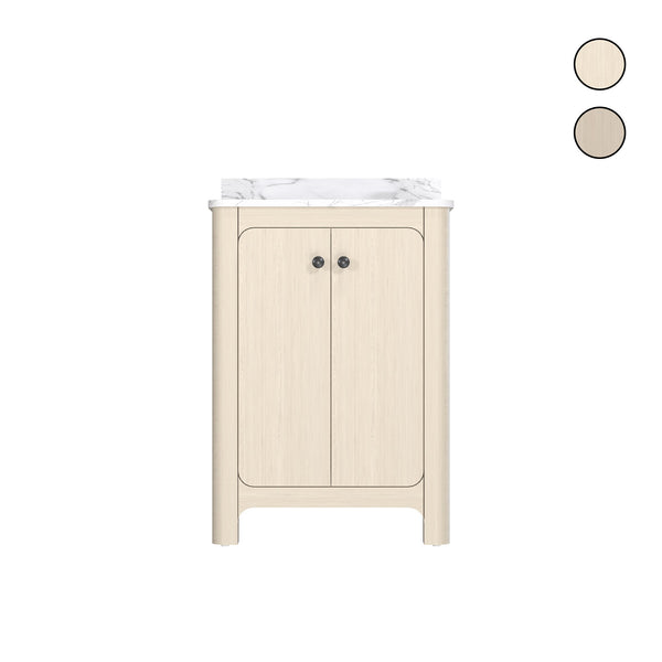 Canyon 24" Freestanding Single Vanity Cabinet with Curved Design