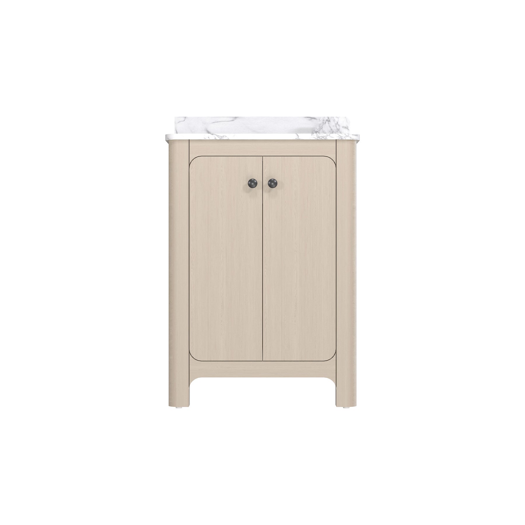Canyon 24" Freestanding Single Vanity Cabinet with Curved Design