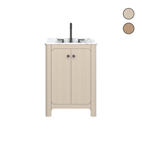 Canyon 24" Freestanding Single Vanity Cabinet with Curved Design