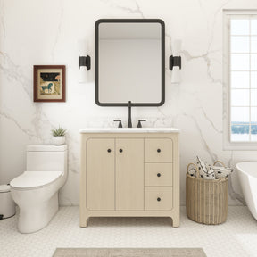Canyon 36" Freestanding Single Vanity Cabinet with Curved Design