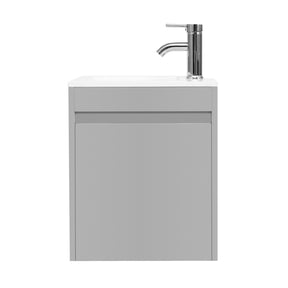 Rec 16" Wall Mounted Bathroom Vanity Combo with Single Undermount Sink