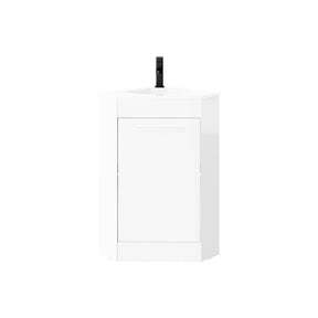 Corner 26" Freestanding Single Vanity Cabinets with Small Space Decor